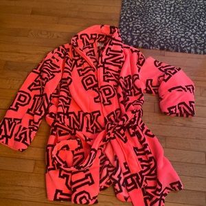 Pink bathrobe